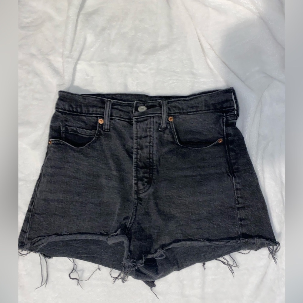 Old Navy High Rise Black Jean Shorts Size 6